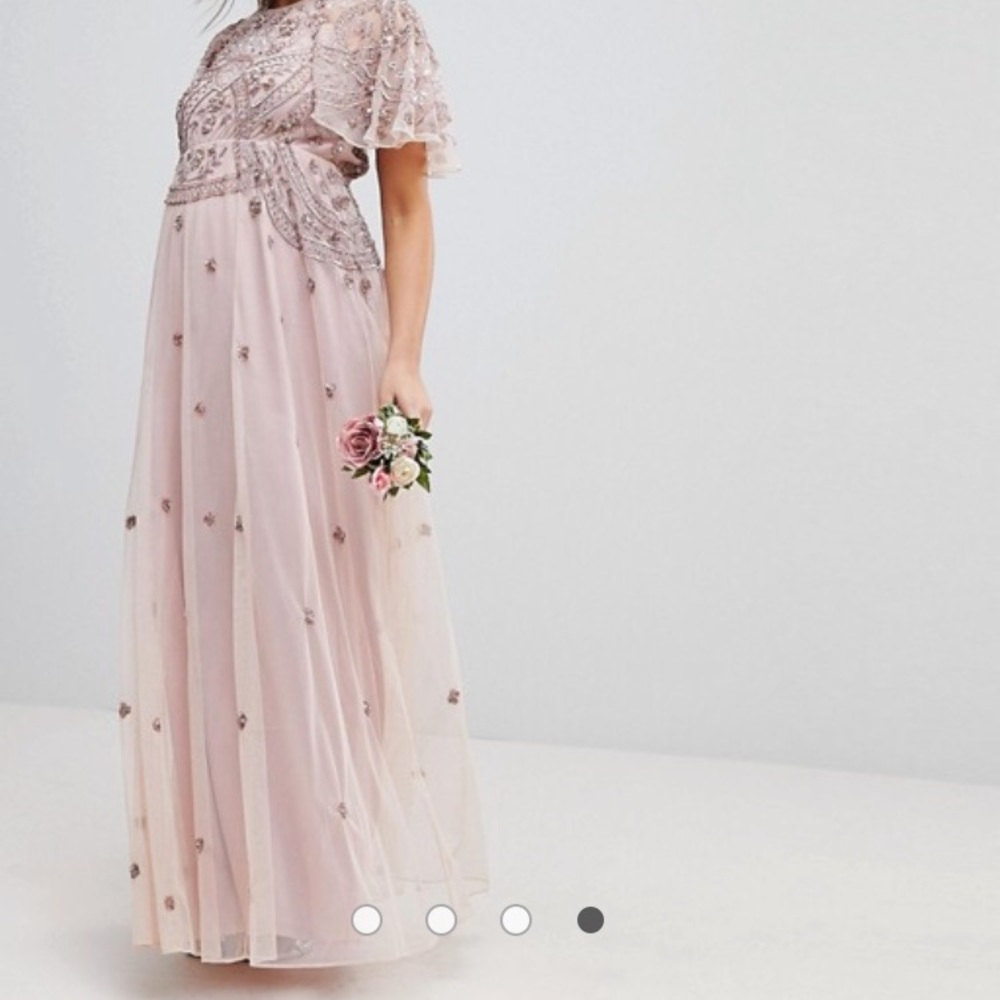 ASOS DESIGN Maternity iridescent beaded dress